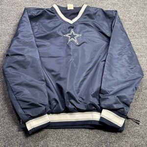 Dallas Cowboys Ultra Game Windbreaker Mens S Navy Blue Pullover V Neck